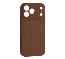 Чохол Silicone Case Full Camera Fine Ring MagSafe for iPhone 17 Pro Max New Brown mag-2000001628782145247