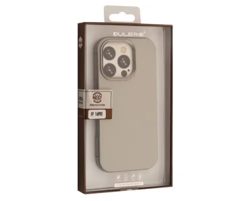 Чохол DULERO Metal Leather MagSafe Case for iPhone 15 Pro Max Grey mag-2000001635643143593