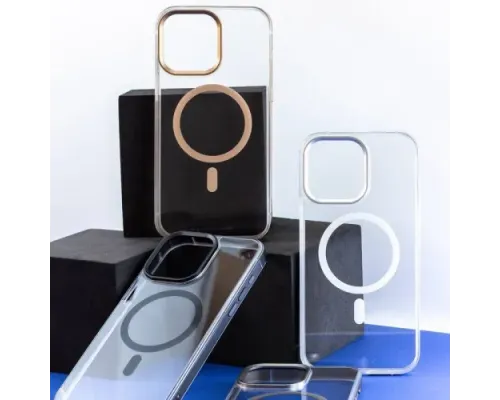 Чохол DULERO Metal Clear MagSafe Case for iPhone 16 Pro Grey mag-2000001635957143623