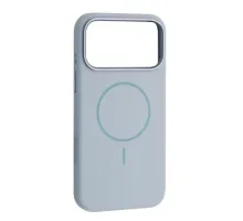 Чохол Liquid Silicone Case Metal Camera MagSafe для iPhone 17 Pro Max Sky Blue mag-2000001638477144119
