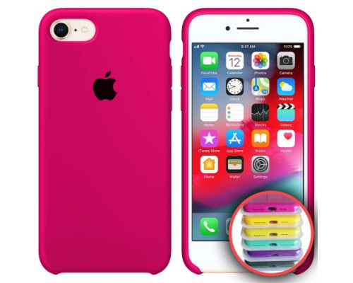 Чохол Silicone Case Full Copy for iPhone 7/8 (47) hot pink mag-2000001030820141797