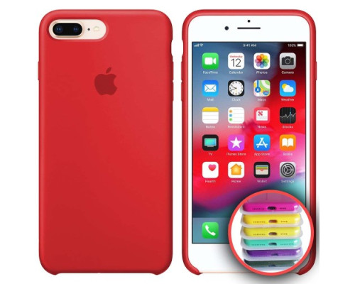 Чохол Silicone Case Full Copy for iPhone 7/8Plus (14) red mag-20000010309363541