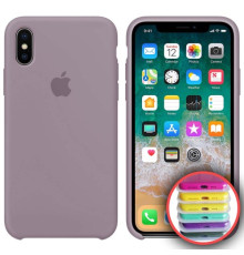 Чохол Silicone Case Full Copy for iPhone X/XS ( 7) lavander mag-2000001031186141807