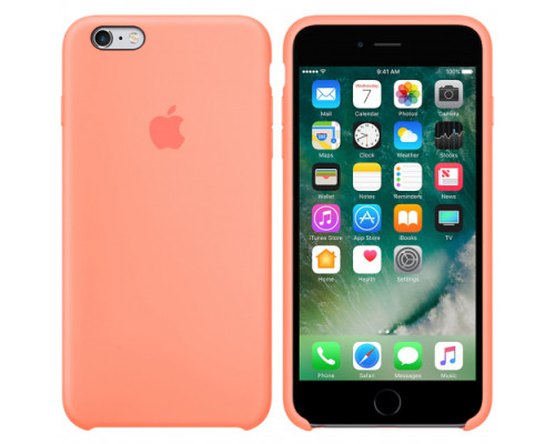 Чохол Silicone Case Full for iPhone 6S (27) peach mag-20000011730843835