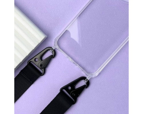 Чохол STRAP CLEAR CASE for iPhone 12/12 Pro Black mag-2000001449554103738