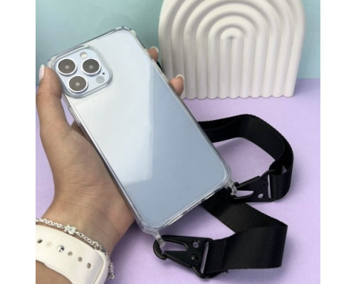 Чохол STRAP CLEAR CASE for iPhone 13 Black mag-2000001449578100069