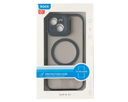 Чохол ROCK Guard with Magnetic (Foldable Bracket) for iPhone 15 Titanium Black mag-2000001487457104814