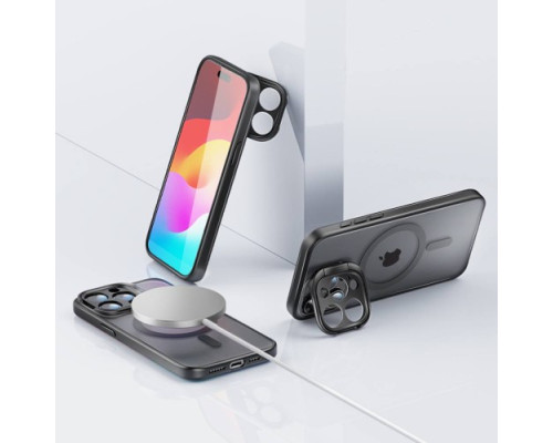 Чохол ROCK Guard with Magnetic (Foldable Bracket) for iPhone 15 Titanium Black mag-2000001487457104814