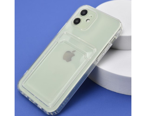 Чохол Silicone CARD CASE 1,5 mm for iPhone 12 Pro Max Transparent mag-200000141346313238