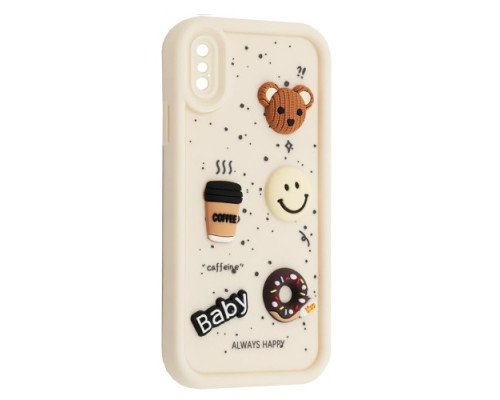 Чохол HAPPY Donut Case for iPhone X/XS White mag-2000001561980135215
