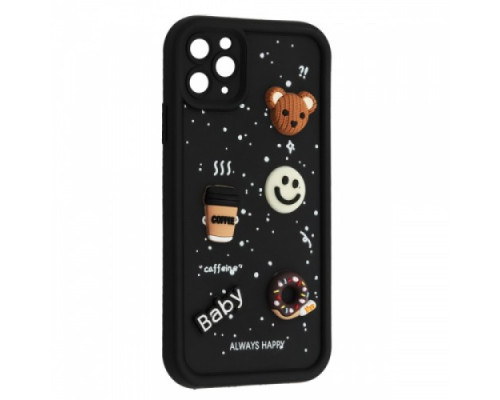 Чохол HAPPY Donut Case for iPhone 12 Black mag-2000001562208135235