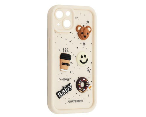 Чохол HAPPY Donut Case for iPhone 14 White mag-2000001562581135256