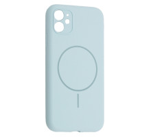 Чохол Silicone Case Full Camera Fine Ring MagSafe for iPhone 11 New Sky Blue mag-200000158505461775