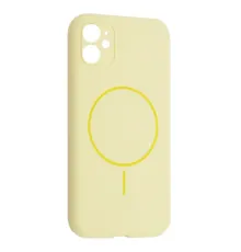 Чохол Silicone Case Full Camera Fine Ring MagSafe for iPhone 11 Custard mag-2000001585078143636
