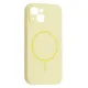 Чохол Silicone Case Full Camera Fine Ring MagSafe for iPhone 14 Custard mag-2000001585498143646