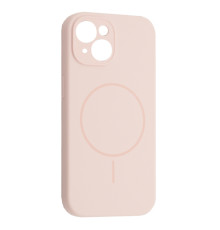 Чохол Silicone Case Full Camera Fine Ring MagSafe for iPhone 14 Pink mag-200000158542961812