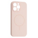 Чохол Silicone Case Full Camera Fine Ring MagSafe for iPhone 14 Pro Pink mag-200000158556661826