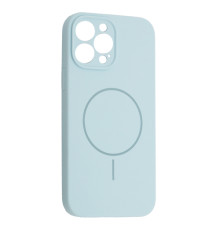 Чохол Silicone Case Full Camera Fine Ring MagSafe for iPhone 15 Pro Max Light Blue mag-200000158616761886