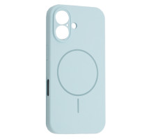 Чохол Silicone Case Full Camera Fine Ring MagSafe for iPhone 16 New Sky Blue mag-200000158630361900