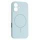 Чохол Silicone Case Full Camera Fine Ring MagSafe for iPhone 16 New Sky Blue mag-200000158630361900