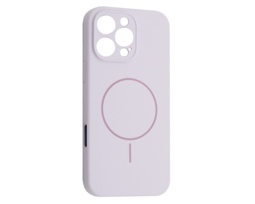 Чохол Silicone Case Full Camera Fine Ring MagSafe for iPhone 16 Pro Purpule Lilac mag-200000158642661912