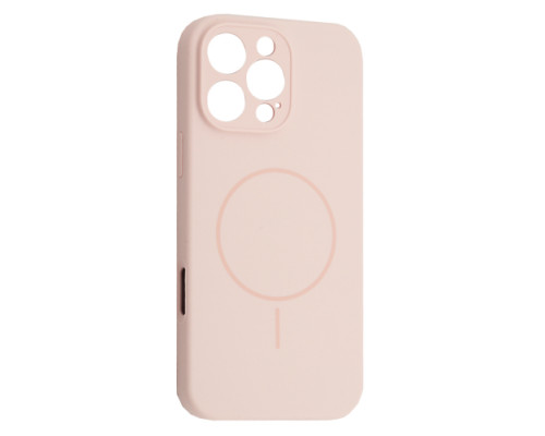 Чохол Silicone Case Full Camera Fine Ring MagSafe for iPhone 16 Pro Max Pink mag-2000001586532142817