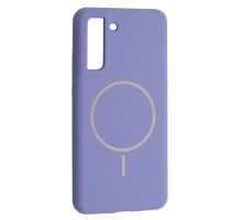 Чохол Silicone Case luxury+MagSafe for Samsung S21 FE Elegant Purple mag-2000001594209134093