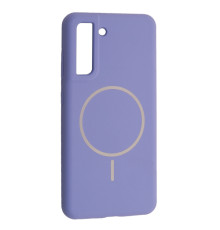 Чохол Silicone Case luxury+MagSafe for Samsung S21 FE Elegant Purple mag-2000001594209134093