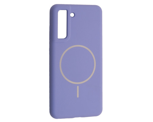 Чохол Silicone Case luxury+MagSafe for Samsung S21 FE Elegant Purple mag-2000001594209134093