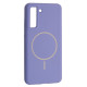 Чохол Silicone Case luxury+MagSafe for Samsung S21 FE Elegant Purple mag-2000001594209134093