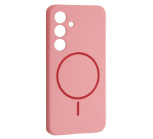 Чохол Silicone Case luxury+MagSafe for Samsung S24 Rose Pink mag-2000001594599134129