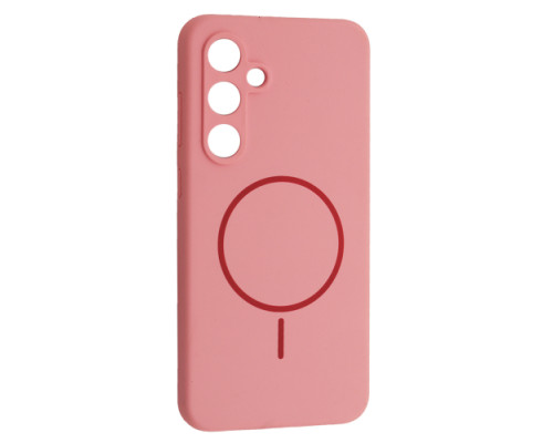 Чохол Silicone Case luxury+MagSafe for Samsung S25 Rose Pink mag-2000001594773134145