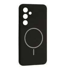 Чохол Silicone Case luxury+MagSafe for Samsung S25 Black mag-2000001594735144487