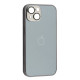 Чохол NEW GLASS MAGSAFE Case for iPhone 15 Titanium gray mag-200000153988051433