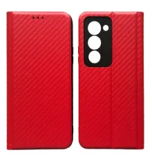 Чехол-книжка Carbon for Xiaomi Redmi 15 (169,5мм) Red mag-2000001643587145330
