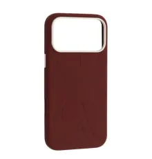 Чохол Flower Liquid Silicone Case MagSafe для iPhone 17 Pro Deep Cherry Red mag-2000001650820145889