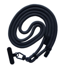 Шнурок UAG (150см) 7mm карабіном + тримач для чохлів Металевий (універсальний) Black mag-2000001604977141586