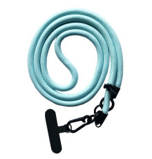Шнурок NEW (120см) 8mm з карабіном + тримач для чохлів (універсальний) Light blue mag-2000001605233140046