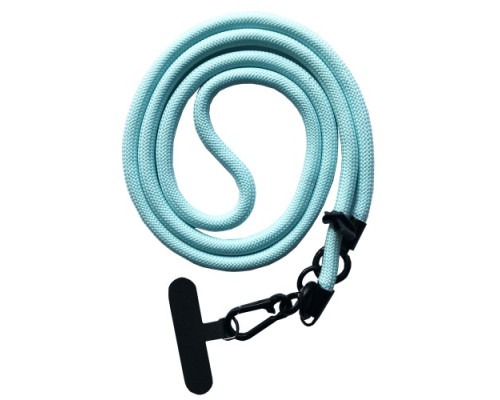 Шнурок NEW (120см) 8mm з карабіном + тримач для чохлів (універсальний) Light blue mag-2000001605233140046