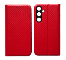 Чехол-книжка Carbon for Samsung S24 FE Red mag-2000001607206140182
