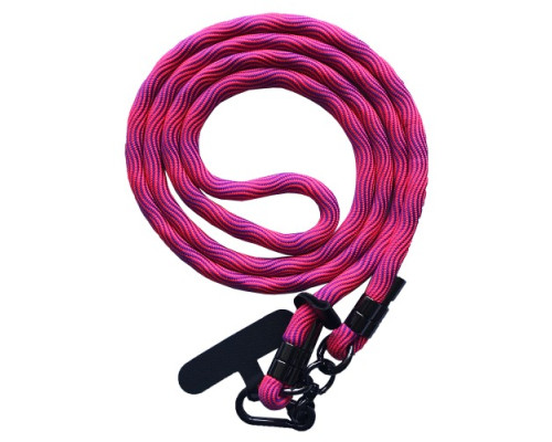 Шнурок LONG (150см) 8mm з карабіном + тримач для чохлів (універсальний) Purple mix mag-2000001613788140068