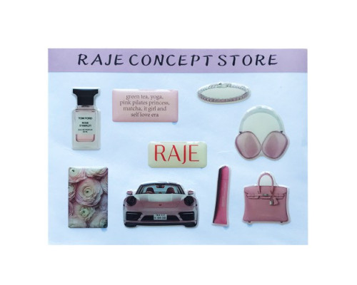 Набір наклейок 3D STICKERS Fashin style 18 mag-2000001626283142147