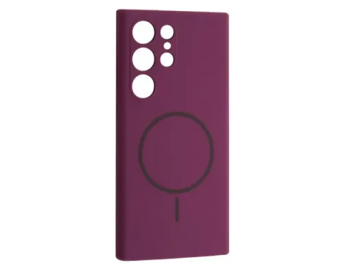 Чохол Silicone Case luxury+MagSafe for Samsung S25 Ultra Purple mag-2000001626795144543