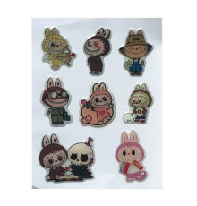 Набір наклейок 3D STICKERS Labubu 9 mag-2000001626993142446