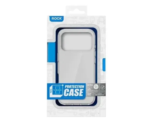 Чохол ROCK Crystal Clear Anti-Drop Magnetic Protection Case for iPhone 17 Pro Transparent black mag-2000001633809145501