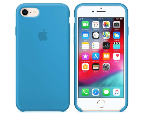 Чохол Silicone case for iPhone 7/8 ( 3) blue mag-200000088878111882