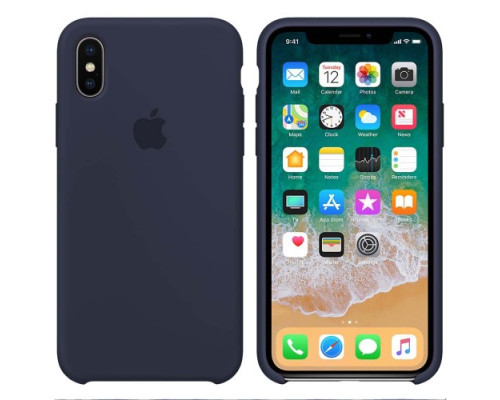 Чохол Silicone case for iPhone X/XS ( 8) midnight blue mag-200000088910811914
