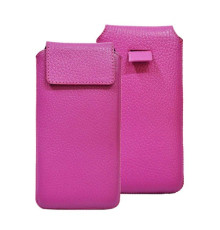 чохол витяжка шкіряний Grand КМ для Nokia 230 рожевий mag-200000098568841352