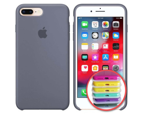 Чохол Silicone Case Full Copy for iPhone 7/8Plus (46) lavander gray mag-20000010855163030