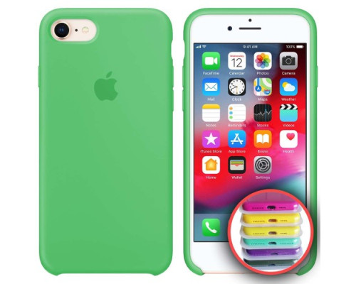 Чохол Silicone Case Full Copy for iPhone 7/8 (50) spearmint mag-20000010308443450